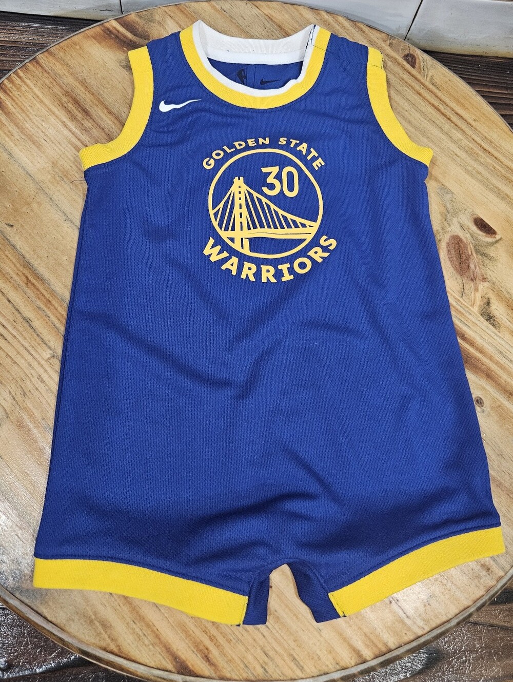 2T Nike NBA Golden State Warriors Basketball Jersey Onesie Curry 30